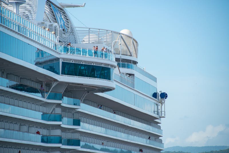 Family enjoying the outdoor deck of an Irish Ferries vessel